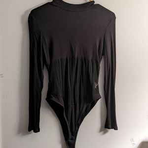 SUPER cute Black mesh bodysuit. Size L (would totally fit a medium)